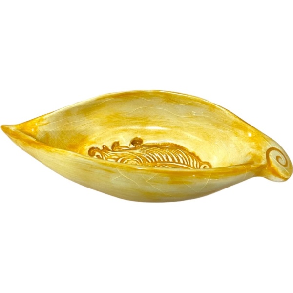 Yellow Feather Smudging Dish